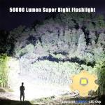 Goreit Rechargeable Flashlight: 200000 Lumens, IP67 Waterproof