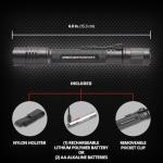 Rechargeable Multi-Fuel Tactical Flashlight - 270 Lumen