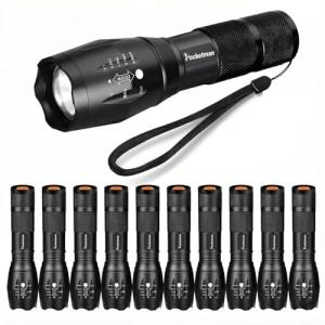 2000 Lumen LED Tactical Flashlight - 10 Pack
