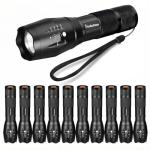 2000 Lumen LED Tactical Flashlight - 10 Pack