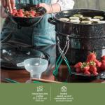 Enamelware Canning Pot Kit: 8-Piece Set & Rack