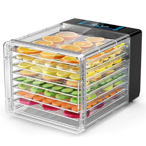 8-Tray Food Dehydrator Machine with Timer and Temperature Control
