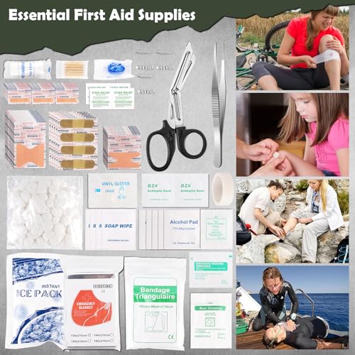 320 PCS Survival Kits First Aid: Tactical Molle Pouch