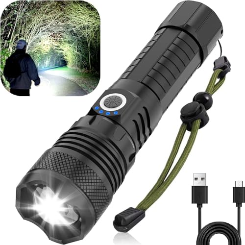 Super Bright Rechargeable LED Flashlight: 10000 Lumens