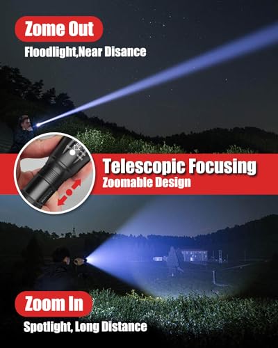 Victoper Tactical Flashlight 2 Pack, Bright 2000 Lumens