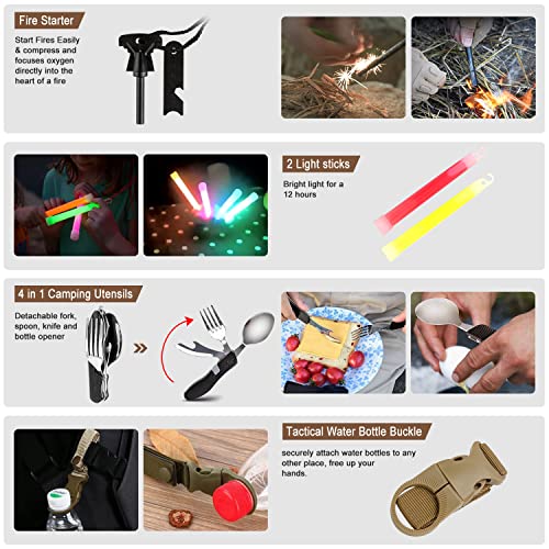 238Pcs Emergency Survival Kit with Tactical Molle Pouch