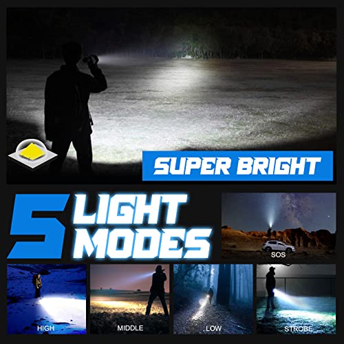 5000 Lumen USB C Rechargeable Flashlight: Bright, Durable