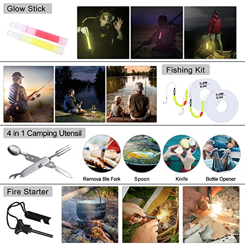 257 Piece Professional Survival Gear Emergency Kit for Outdoor
