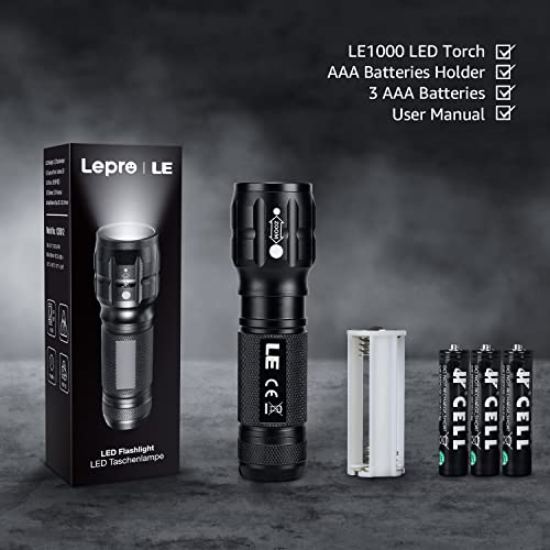 Compact Waterproof LED Flashlight, High Lumens, Adjustable Brightness