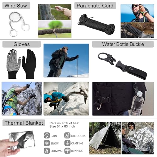 257 Piece Professional Survival Gear Emergency Kit for Outdoor
