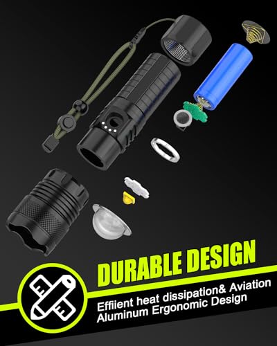 Super Bright Rechargeable LED Flashlight: 10000 Lumens