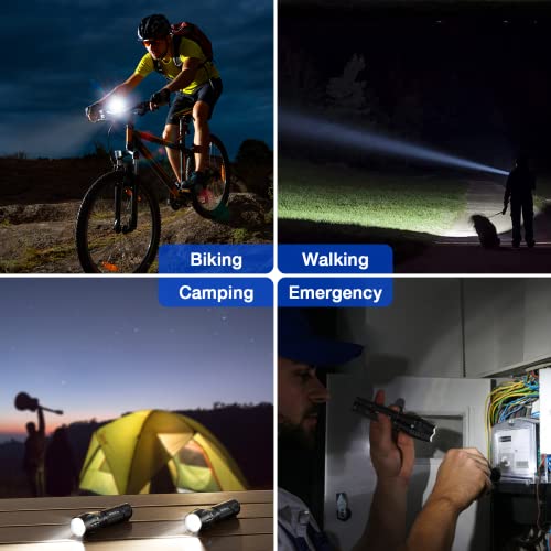 RECHOO 4-Pack Tactical Zoomable LED Flashlights