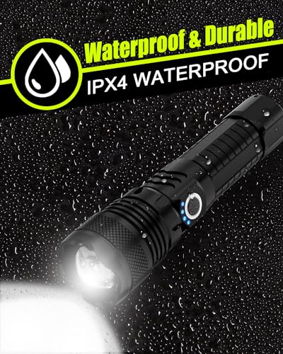 Super Bright Rechargeable LED Flashlight: 10000 Lumens