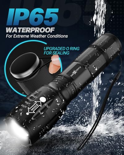 2000 Lumen Tactical LED Flashlight Set - 2 Pack