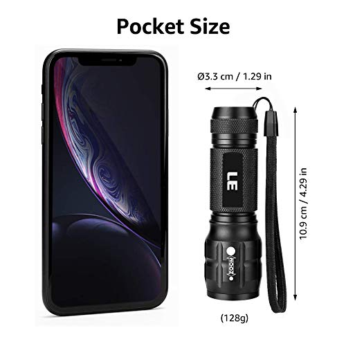 Compact Waterproof LED Flashlight, High Lumens, Adjustable Brightness