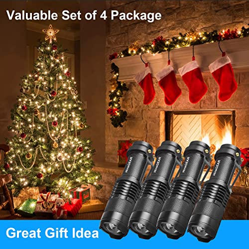 EDC Flashlights: HinsGEAR Mini 4-Pack for Emergencies
