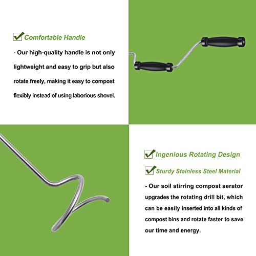 Stainless Steel Compost Aerator Tool