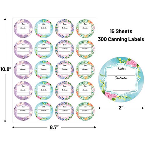 300 Waterproof Canning Labels for Food Storage