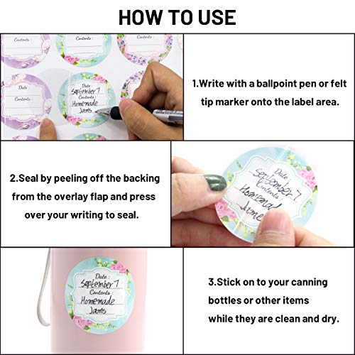 300 Waterproof Canning Labels for Food Storage