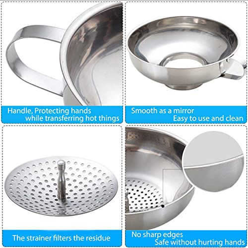 Stainless Steel Canning Funnel Set - 3 Pack