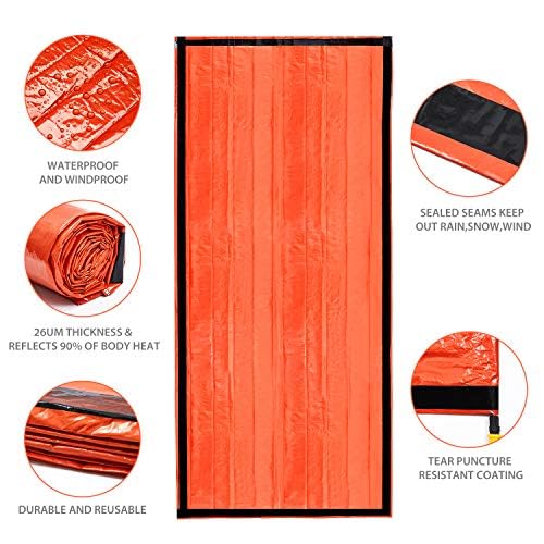 Emergency Sleeping Bag: Waterproof Thermal Bivy Sack