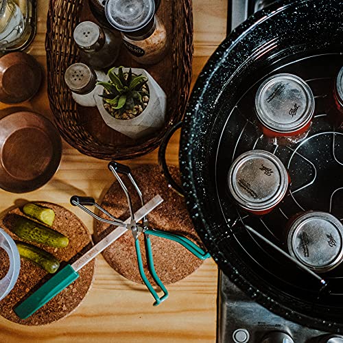 Enamelware Canning Pot Kit: 8-Piece Set & Rack