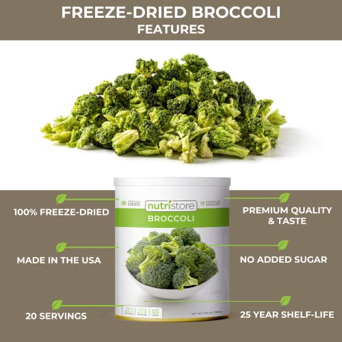 Nutristore Freeze Dried Broccoli | Long-Term Emergency Veggie