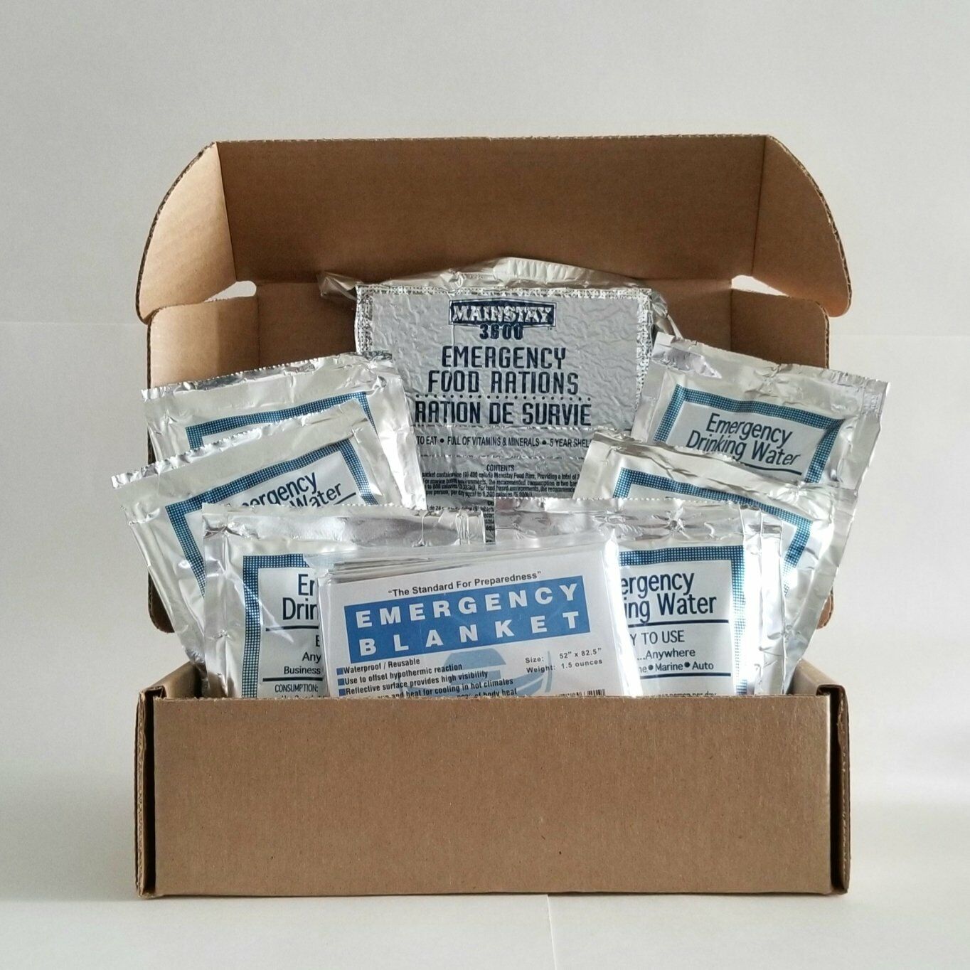 LaunchPro Emergency Kit: Food, Water, Thermal Blanket - Expires 02/28/30
