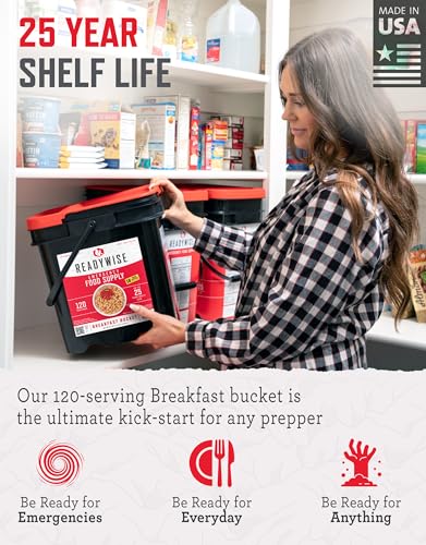 Breakfast Bucket: 120 Servings of Freeze-Dried Survival Food