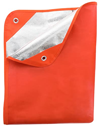2.0 Survival Blanket/Tarp: Windproof, Waterproof for Emergency/Camping