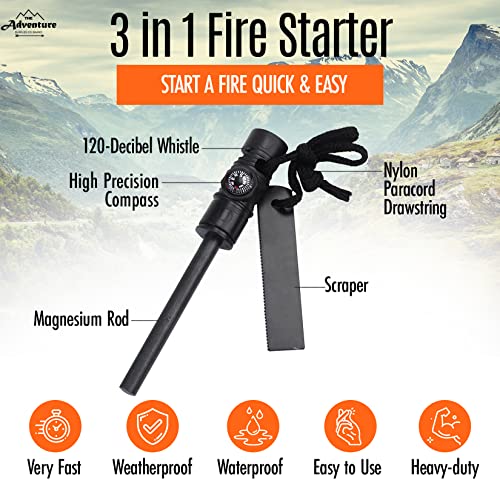 Self-Reliant Combo Survival Kit: Tent, Sleeping Bag, Fire Starter