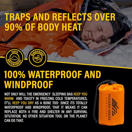 Emergency Survival Sleeping Bag - Waterproof Thermal Bivy