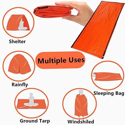 2-Pack Emergency Sleeping Bag for Outdoor Survival