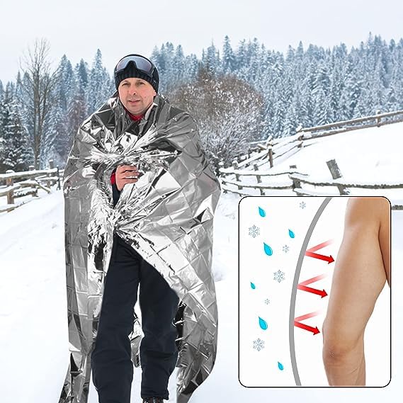 Emergency Mylar Thermal Blankets - (4-Pack)