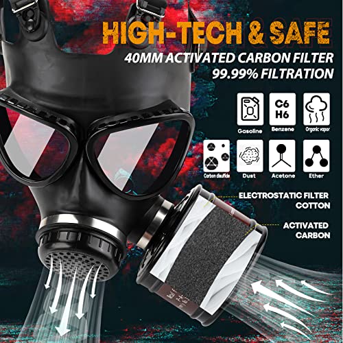 AMZYXUAN Gas Masks- Tactical Full Face Respirator