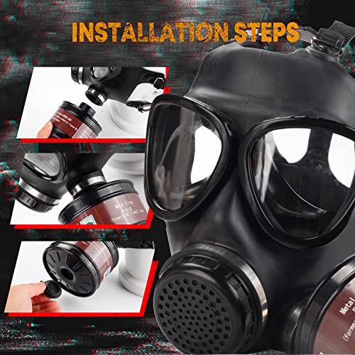 AMZYXUAN Gas Masks- Tactical Full Face Respirator
