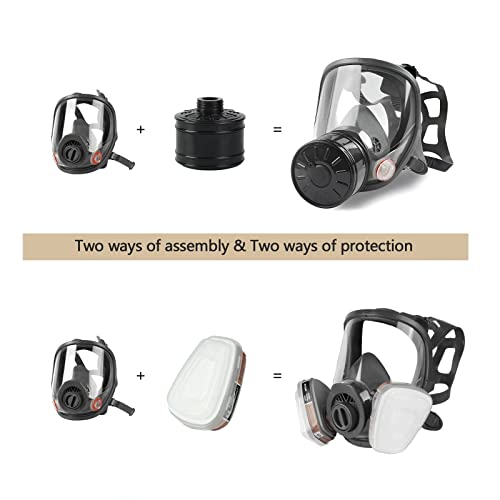 AMZYXUAN Reusable Full Face Gas Mask - Ultimate Protection