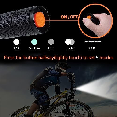2 Tactical Flashlights - 5 Modes, 3000 Lumens