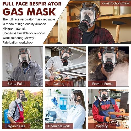 Reusable Full Face Gas Mask - Nuclear & Chemical Protection