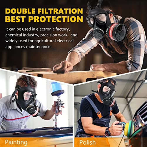Full Face Gas Mask with Carbon Filter