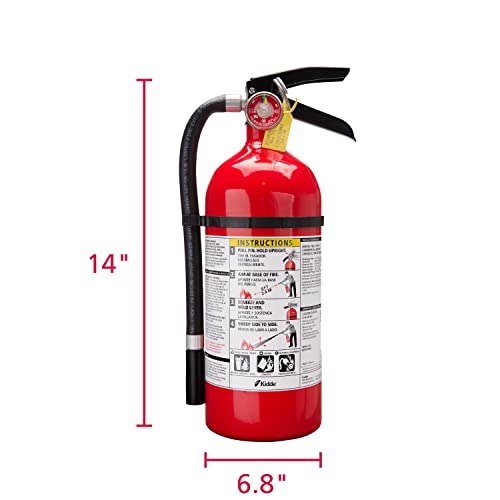 Kidde Pro 210 Fire Extinguisher, Multi-Purpose, 4 lbs