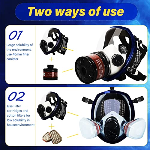 Full Face Gas Mask with Carbon Filter - Survival Ready