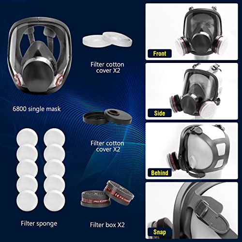 Reusable Full Face Gas Mask - Breathing Protection
