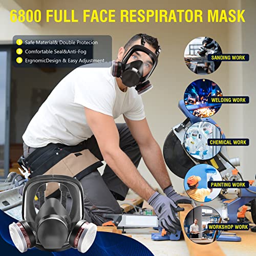Reusable Full Face Gas Mask - Breathing Protection