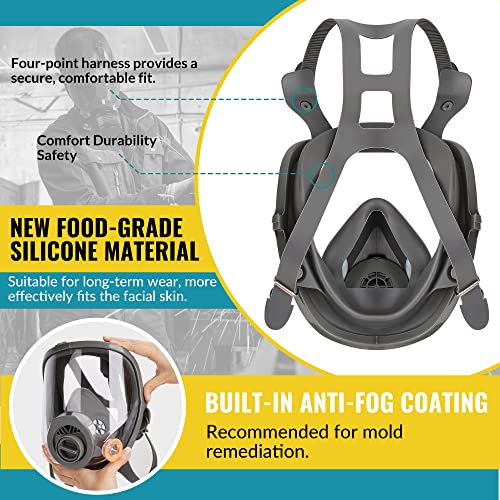 40mm Gas Mask with Filter - Full Facepiece Respirator