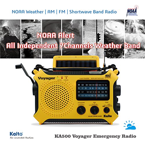 Kaito KA500 Emergency Radio with Flashlight & Charger