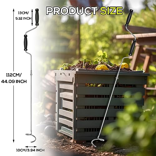 Stainless Steel Compost Aerator Tool for Outdoor Composting