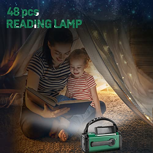 Portable 10000mAh Weather Radio: Crank, Solar, USB Charger