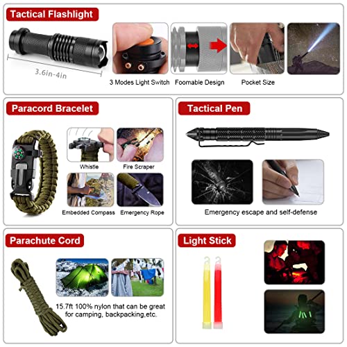 222 PCS Emergency Survival Kit with Molle System Bag