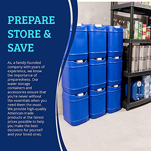 5-Gallon Stackable Water Storage Containers - 60 Gallons